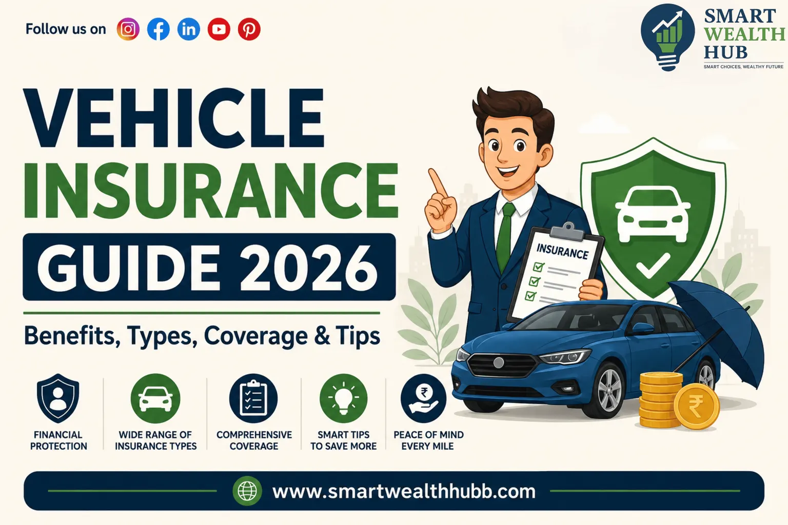Vehicle Insurance Guide 2026: Types, Coverage, Premium, NCB, IDV & Tax Rules